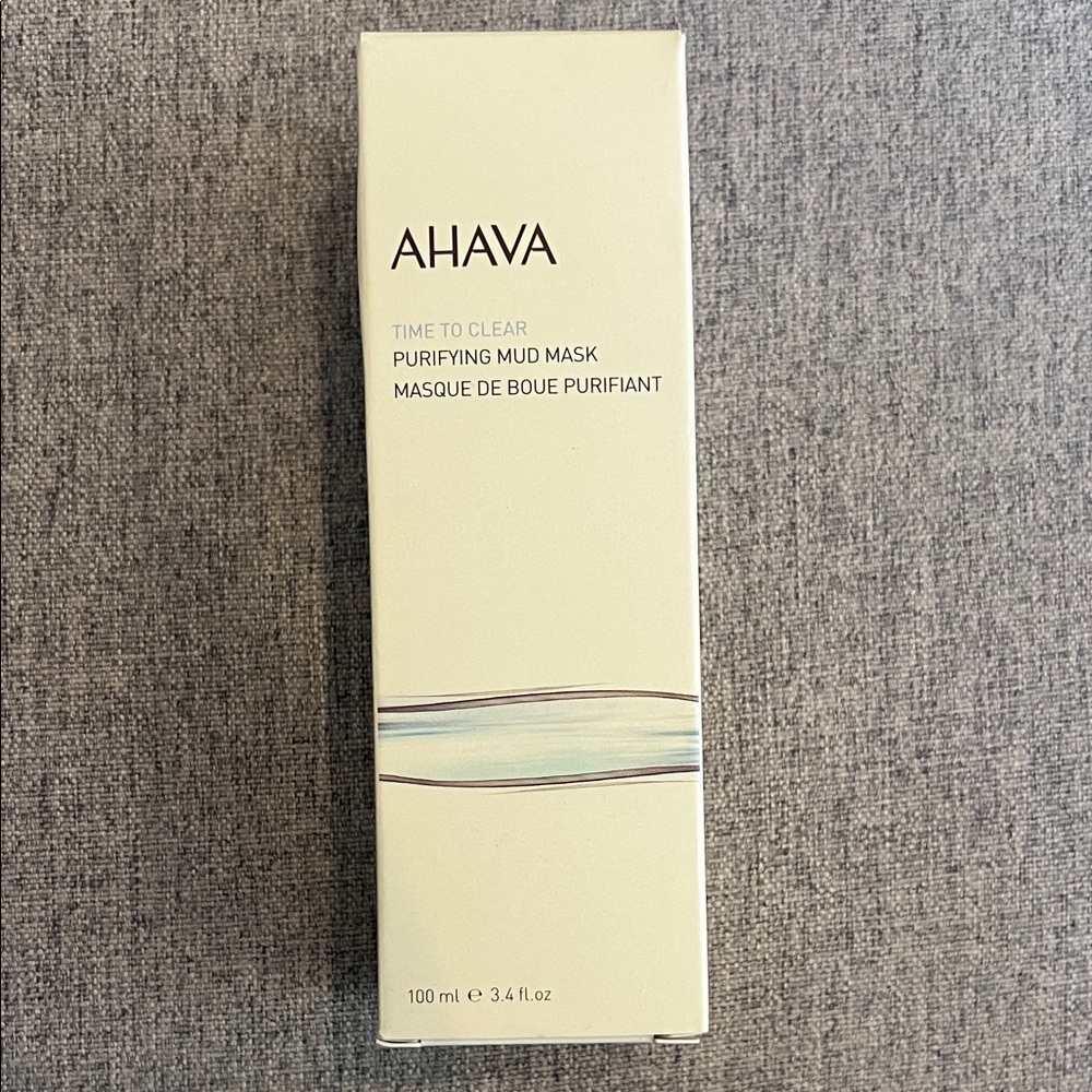 NEW! AHAVA Time to Clear Mud Mask in Cream Box